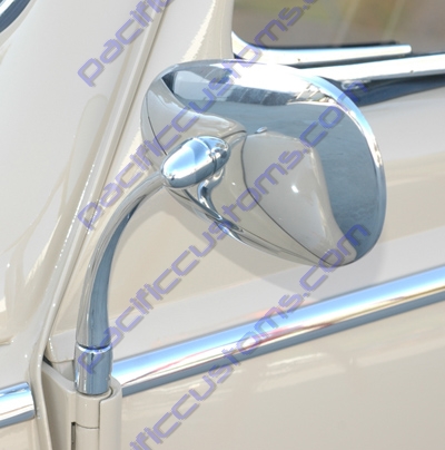MIRROR, CHROME TO 1967, TEAR DROP, LEFT