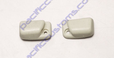 SUNVISOR CLIPS, WHITE 1968-1979 LEFT AND RIGHT