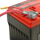 CONNECTS TO THE POSITIVE SIDE OF THE BATTERY WHILE THE OTHER END IS CONNECTED TO THE STARTER.