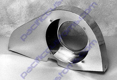 FAN SHROUD, CHROME, ANGLED WITHOUT DUCTS
