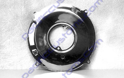 CHROME BACKING PLATE FOR ALTERNATOR OR GENERATOR TO FAN SHROUD
