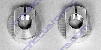 SPINDLE NUTS, ALUMINUM CLAMP STYLE FOR KING PIN OR COMBO LINK SPINDLES