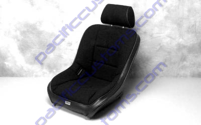 BEARD SUPER SEAT, LOW BACK WITH ADJUSTABLE HEADREST, BLACK/BLACK