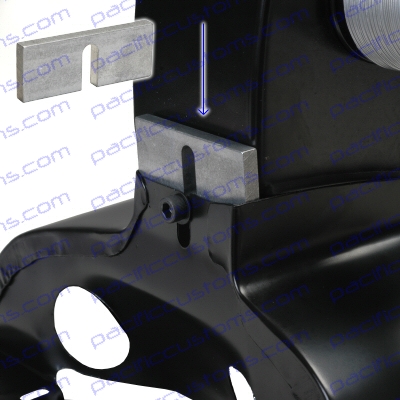 FAN SHROUD SPACERS TO COVER THE GAP BETWEEN THE CYLINDER COVERS AND THE FAN SHROUD 1/4 THICK - 1 PR