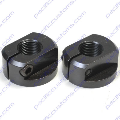 CHROMOLY SPINDLE NUTS - CLAMP STYLE FOR KING AND LINK PIN OR COMBO LINK SPINDLES - 1 PAIR