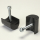 URETHANE SNUBBERS / BUMP STOPS RADIUSED FOR 1.50 TUBE 2 INCHES LONG - 1 PAIR
