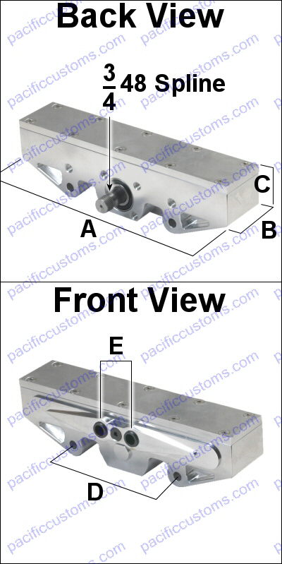 RACK AND PINION,CENTER LOAD,WIDE GEAR WITH BILLET HOUSING,CAN BE USED WITH CHARLYNN TORQUE GENERATOR