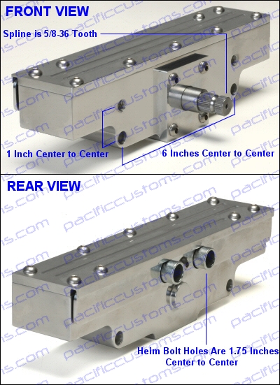 RACK AND PINION, BILLET HOUSING, CENTER LOAD