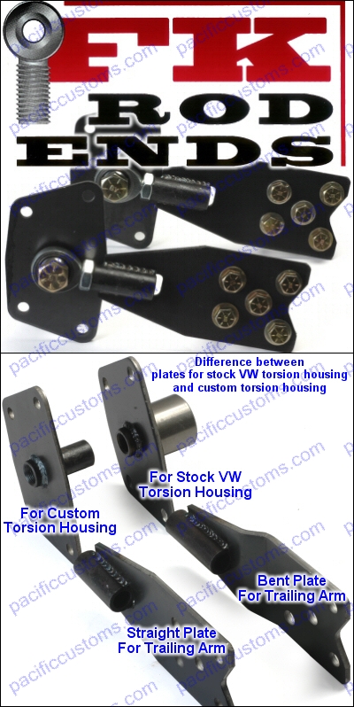 COIL OVER SPRING PLATE KIT WITH HEIMS AND HARDWARE FOR CUSTOM TORSION HOUSING