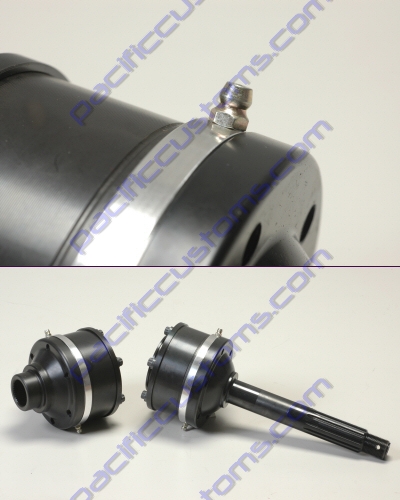 GREASE-N-GO 7/16 THICK SPACER RING FOR BUS CV JOINT - 1 RING, 2 ZERK FITTINGS, 6 EXTRA LONG BOLTS