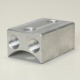 Aluminum manifold has four 1/8" NPT ports. The left port is separte from the right port.