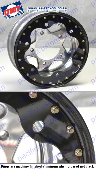 SCALLOPED RING WITH ROUND HOLES FOR 15 INCH DOUGLAS 24 BOLT OR LATEST RAGE BEADLOCK WHEELS - PLAIN