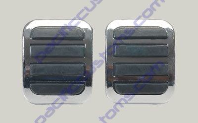 BRAKE AND CLUTCH PEDAL COVER - CHROME AND BLACK