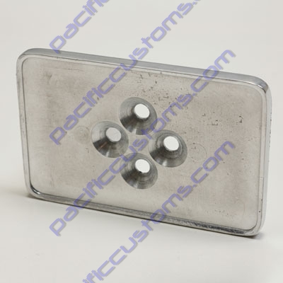 BILLET ALUMINUM GREEN STICKER PLATE - DOESNT INCLUDE CLAMP - USE CLAMP AC750114