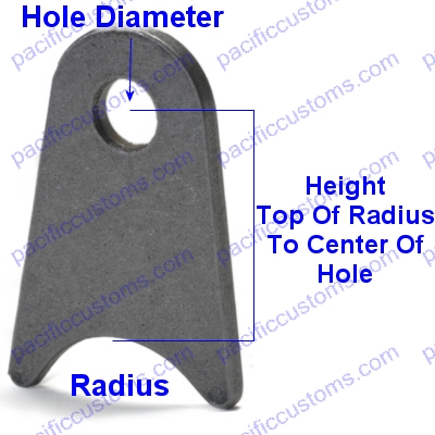 TAB, SEAT MOUNT, RADIUSED, LARGE