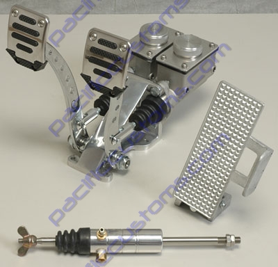 PEDAL ASSEMBLY WITH GAS PEDAL, RECTANGULAR RESERVOIRS 3/4