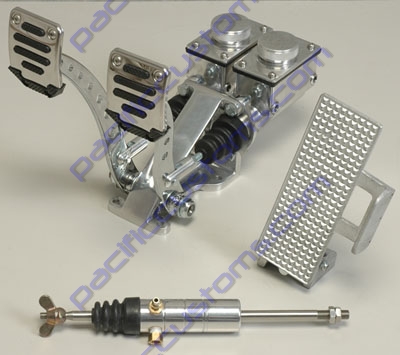 PEDAL ASSEMBLY WITH GAS PEDAL, POLISHED RECTANGULAR RESERVOIRS 3/4