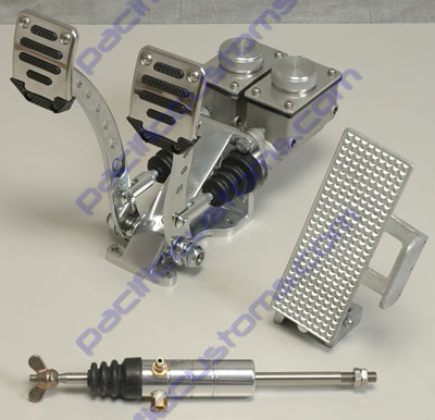 PEDAL ASSEMBLY WITH GAS PEDAL, RECTANGULAR RESERVOIRS 3/4