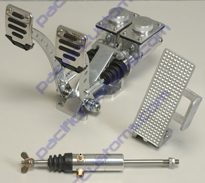 PEDAL ASSEMBLY WITH GAS PEDAL, POLISHED RECTANGULAR RESERVOIRS 3/4