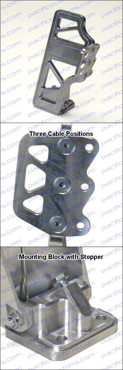 THROTTLE PEDAL WITH FOOT REST,BILLET ALUMINUM WITH CUSTOM MACHINED OPENINGS