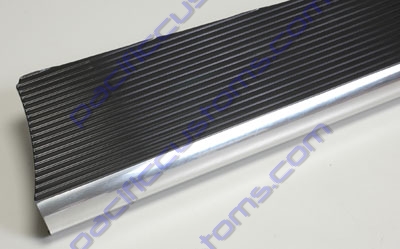 BILLET RUNNING BOARDS, BLACK WITH POLISHED EDGE