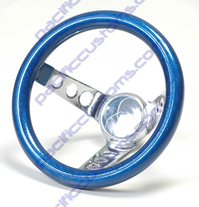 STEERING WHEEL,10 INCH,METAL FLAKE BLUE