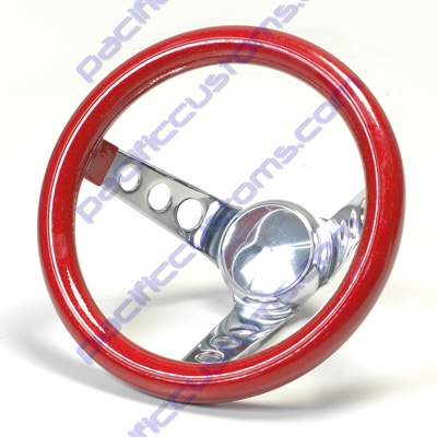 STEERING WHEEL,10 INCH,METAL FLAKE RED