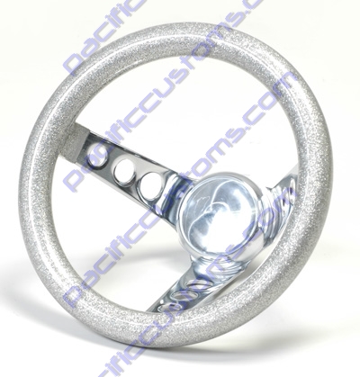 STEERING WHEEL,11 INCH,METAL FLAKE SILVER