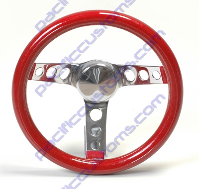 STEERING WHEEL,11 INCH,METAL FLAKE RED