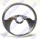 BILLET 14 INCH STEERING WHEEL WITH BOOMERANG CENTER ALUMINUM GRIP STANDARD 6 HOLE MOMO STYLE PTRN