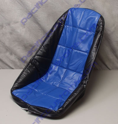 SEAT COVER, FIBERGLASS LOW BACK, BLUE VINYL INSERT