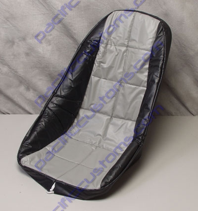 SEAT COVER, FIBERGLASS LOW BACK, GREY VINYL INSERT