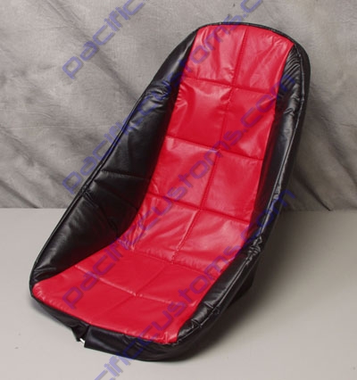 SEAT COVER, FIBERGLASS LOW BACK, RED VINYL INSERT