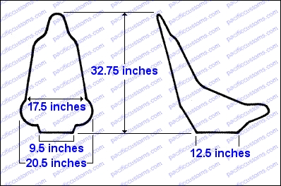 Poly High Back Seat Dimensions