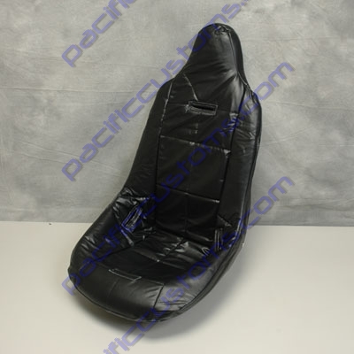 SEAT COVER FOR POLY HIGH BACK SEAT - BLACK VINYL