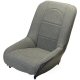 GREY NARROW LOW BACK SUSPENSION SEAT 19 INCHES WIDE FOR OLDER SAND RAILS, MANX DUNE BUGGIES OR BUGS