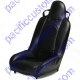ALL VINYL BLACK NARROW HIGH BACK SUSPENSION SEAT 19 INCHES WIDE FOR OLDER SAND RAILS, MANX BUGGIES
