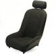 BLACK NARROW ADJUSTABLE HEADREST SUSPENSION SEAT 19 INCHES WIDE FOR OLDER SAND RAIL OR MANX BUGGIES