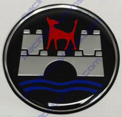 ROUND WOLFSBURG SEAT BELT EMBLEM