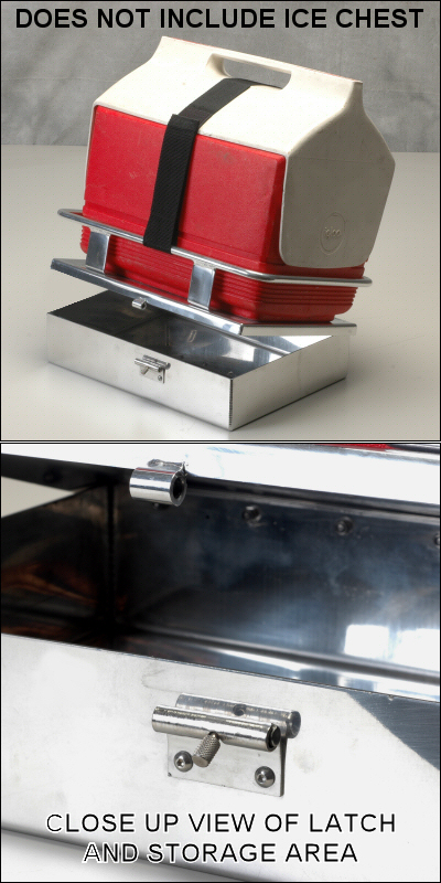 COOLER RACK WITH STORAGE, 6 PAC