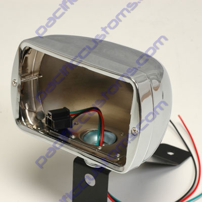 CHROME RECTANGULAR HEADLIGHT HOUSING 4