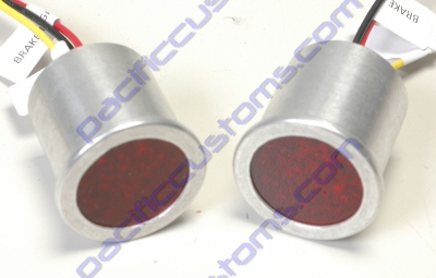 SLIP IN LED TAIL LIGHTS - BRAKE & RUNNING WITH RED LENSE SLIPS INTO 1 1/2