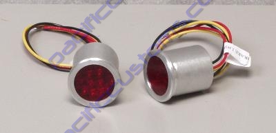 SLIP IN LED TAIL LIGHTS - BRAKE & RUNNING WITH RED LENSE SLIPS INTO 1 1/2