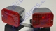 RED MINI TAILLIGHT 2 1/2 X 1 3/4 X 2 DUAL FILAMENT
