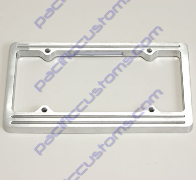 LICENSE PLATE FRAME,WITH LIGHT,BILLET LOOK