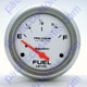 Size:
2 5/8" (66.7mm)<br> 
<br>Type:
Short Sweep Electric<br>  
<br>Range:
240 OHMS Empty / 33 OHMS Full<br>
<br>Notes: 
Air-Core meter movement. 
For use with Auto Meter sender model AM3262.<BR> 
 
