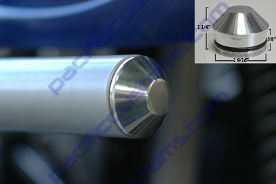 END CAP, BILLET, RHINO BUMPER, POLISHED BULLET FINISH