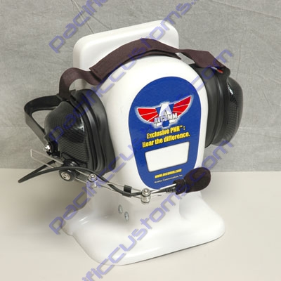 HEADSET, CARBON FIBER FINISH, BEHIND THE HEAD