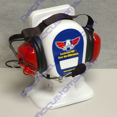 HEADSET, RED FINISH, BEHIND THE HEAD