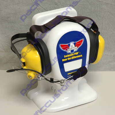 HEADSET, YELLOW FINISH, BEHIND THE HEAD